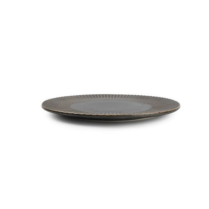 F2D | Plat bord 27,5cm gestreept silver Brass 4/box