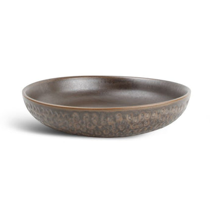 F2D | Diep bord 22xH4,5cm gehamerd copper Brass 4/box