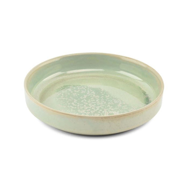 F2D | Diep bord 22xH4,5cm turquoise Structo 4/box