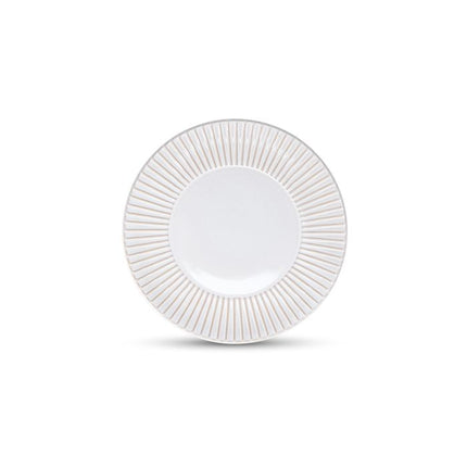 F2D | Plat bord 20,5cm gestreept white Brass 4/box