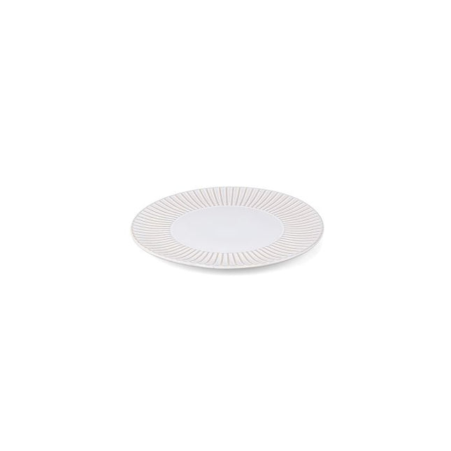 F2D | Plat bord 20,5cm gestreept white Brass 4/box