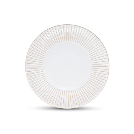 F2D | Plat bord 27,5cm gestreept white Brass 4/box