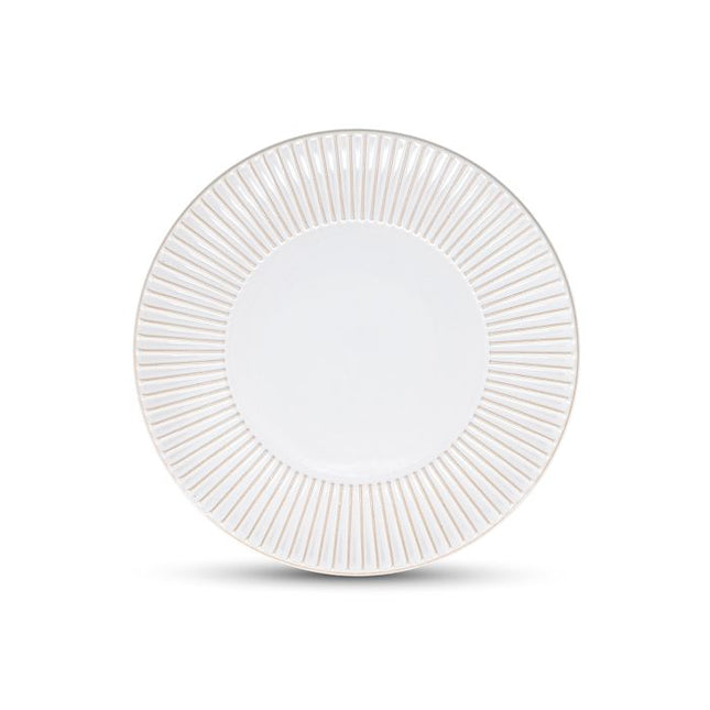 F2D | Plat bord 27,5cm gestreept white Brass 4/box