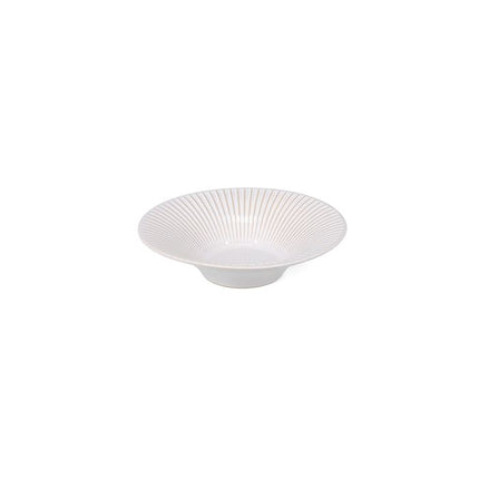 F2D | Diep bord 20,5/8,5xH5cm gestreept white Brass 2/box