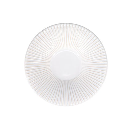 F2D | Diep bord 26/10xH5,5cm gestreept white Brass 2/box
