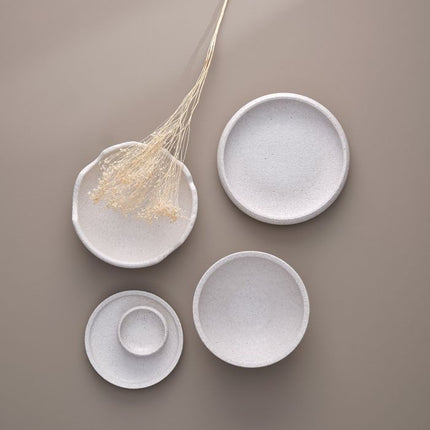 F2D | Plat bord 25cm chalk white Calca 6/box