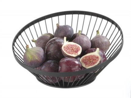 Hendi fruitkorf zwart – metalen presentatiemand voor fruit en brood in hotel en restaurant