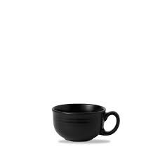 Dudson Evo Jet theekop 230 ml – gitzwarte porseleinen theekop voor de horeca