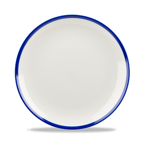 Retro Blue Coupe Plate 22cm 12/box