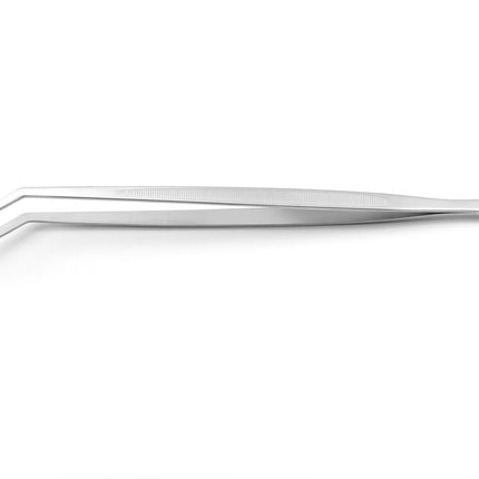 Hendi pincet gekromd RVS 305 mm – lange gebogen serveerpincet voor buffet en professionele keuken