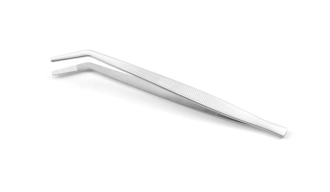 Forceps curved stainless steel 160 mm 1/box