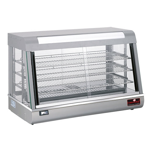 Heated display case Silver 90 cm