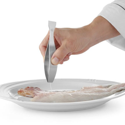 Hendi visgraatpincet RVS 130 mm – zijaanzicht van de veerkrachtige pincet voor de profkeuken