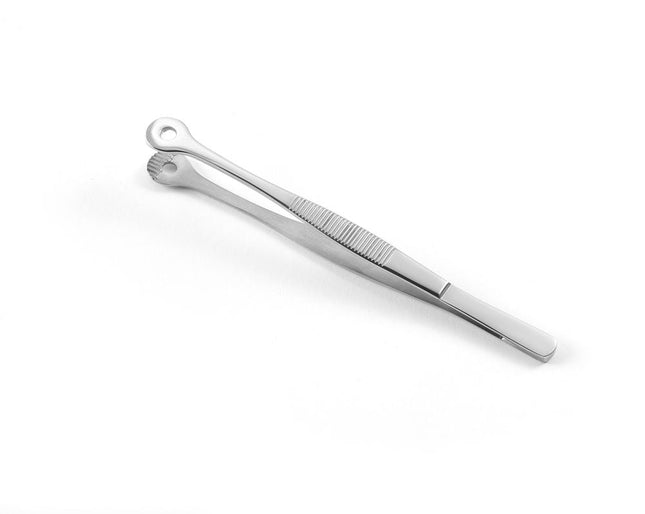 Tweezers with round head, stainless steel, 150 mm, 1/box
