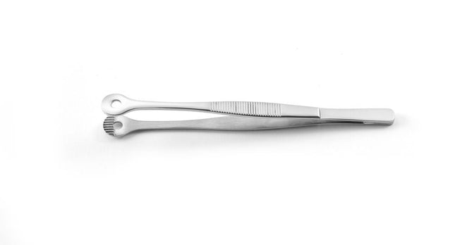 Tweezers with round head, stainless steel, 150 mm, 1/box