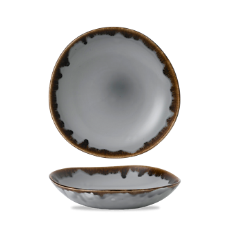 Dudson Harvest Grey organische ronde kom 25,3 cm – grijze porseleinen kom voor de horeca