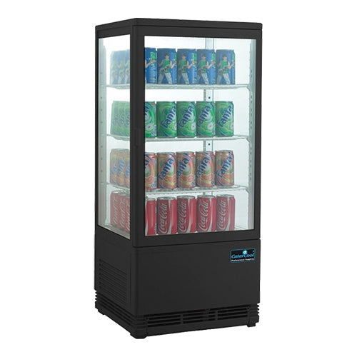 Black Countertop Display Cooler 68 liters