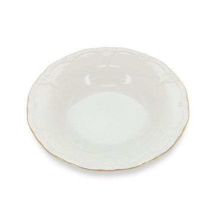 BONBISTRO | Deep plate 23.5/14xH4cm golden rim Retro 6/box