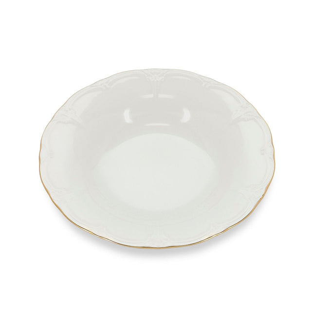 BONBISTRO | Diep bord 23,5/14xH4cm gouden rand Retro 6/box