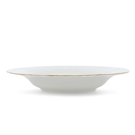 BONBISTRO | Deep plate 23.5/14xH4cm golden rim Retro 6/box