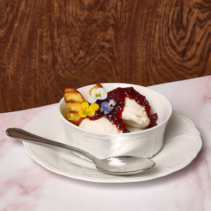 BONBISTRO | Flat plate 20.5cm ivory Retro 6/box