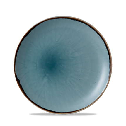 Dudson Harvest Blue coupebord 21,7 cm – blauw porseleinen bord voor fine dining