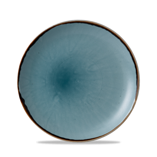 Dudson Harvest Blue coupebord 21,7 cm – blauw porseleinen bord voor fine dining