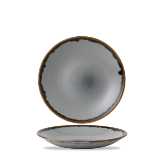 Dudson Harvest Grey diep coupebord 25,5 cm – grijs porseleinen diep bord voor restaurants