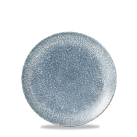 Churchill Raku Topaz Blue randloos coupebord 17cm – reactief geglazuurd stoneware voor banqueting