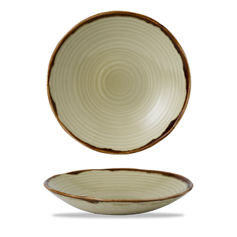 Dudson Harvest Linen organische coupekom 27,9 cm – linnen porseleinen kom voor fine dining