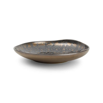 Chic | Deep plate 26xH4cm gold flaked Nobile 2/Box