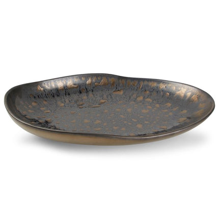 Chic | Diep bord 35x23xH5cm gold flaked Nobile 2/Box – Fine Dining & Living