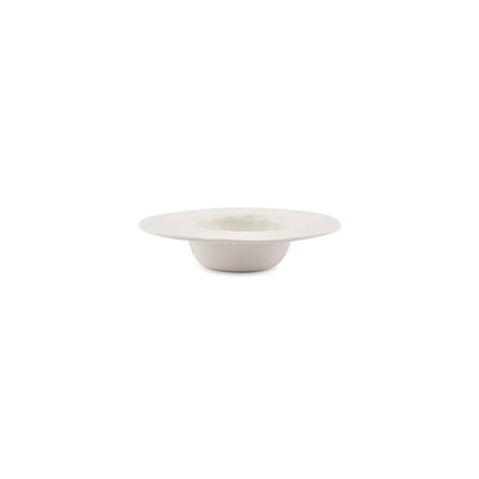 Chic Diep bord Arte 20 cm wit – detail matte buitenzijde