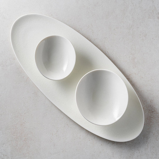 CHIC | Serveerschaal 40,5x17cm white Contour 1/box