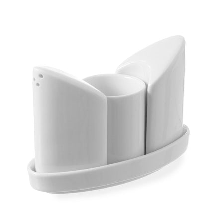 Menage wit porseleinpeper,zout,tandenstoker 1/box
