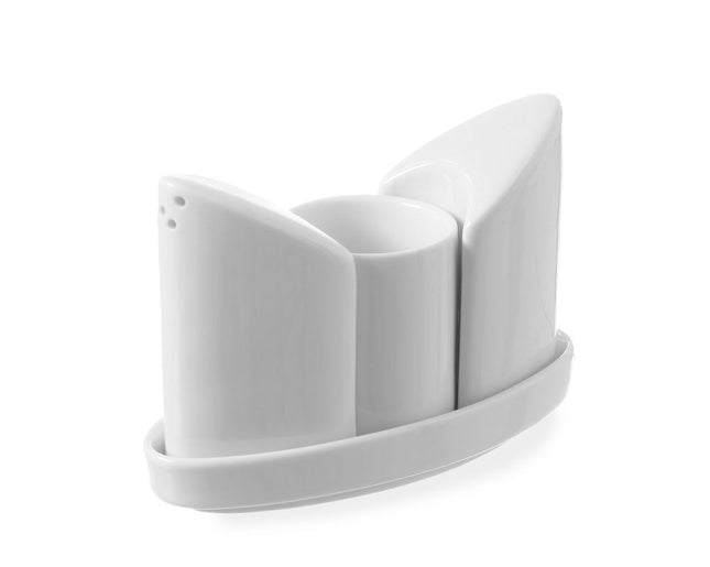 Menage wit porseleinpeper,zout,tandenstoker 1/box