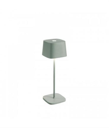 APS Ofelia PRO tafellamp saliegroen met LED-dimmer - draadloze lamp voor de horeca
