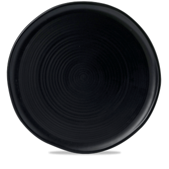 Dudson Evo Jet plat bord 31,8 cm – gitzwart porseleinen bord voor restaurants