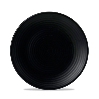 Dudson Evo Jet coupebord 22,9 cm – gitzwart porseleinen coupebord voor fine dining