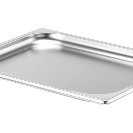Hendi GN-bak 1/2 20 mm rvs Profi Line – vlakke gastronormbak van bovenaf voor de horecakeuken