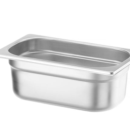 Hendi Profi Line gastronormbak 1/4 100 mm – diepe compacte rvs GN-bak voor de horecakeuken