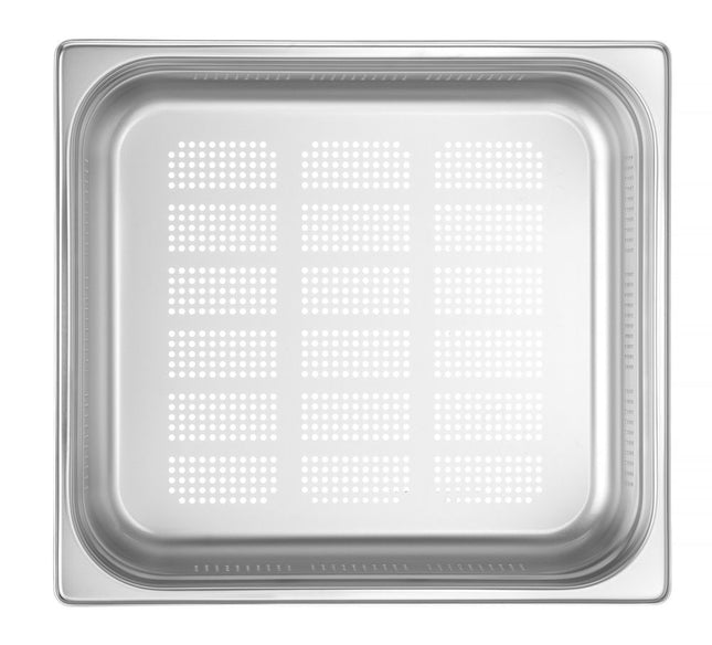 Gastronormbak rvs 2/3 100 mmProfi Line geperforeerd 1/box