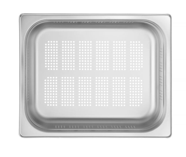 Gastronormbak rvs 1/2 100 mmProfi Line geperforeerd 1/box