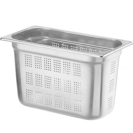 Hendi gastronormbak 1/3 200 mm geperforeerd – close-up van de perforatie voor de grootkeuken