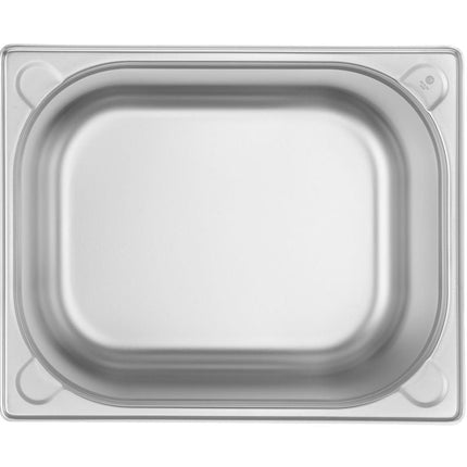 Hendi gastronormbak 1/2 200 mm Kitchen Line – close-up van roestvrij staal voor horecagebruik