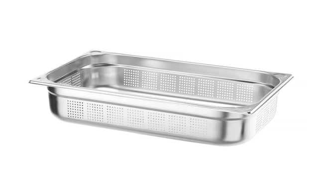 Gastronormbak rvs 1/1 100 mmKitchen Line geperforeerd 1/box