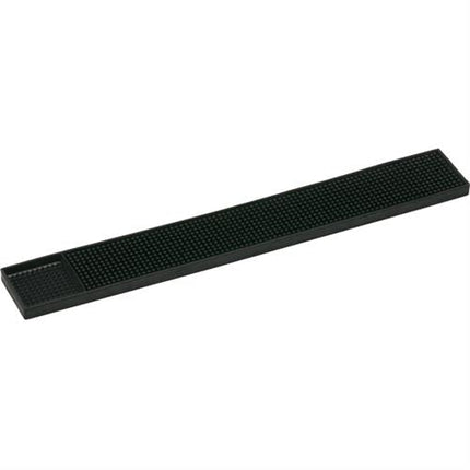 APS barmat zwart met shotglasvak 60 x 8 cm - barmat voor glazen en shots