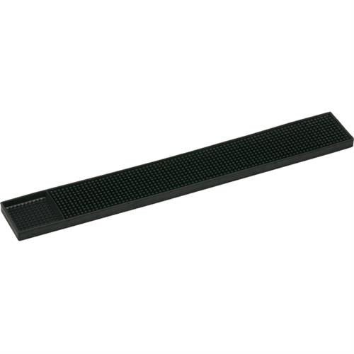 APS barmat zwart met shotglasvak 60 x 8 cm - barmat voor glazen en shots