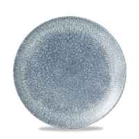 Churchill Raku Topaz Blue randloos coupebord 22cm – reactief geglazuurd stoneware voor restaurants