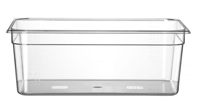 Gastronormbak 1/1 200 mmpolycarbonaat transparant 1/box